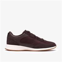 Clarks Womens Cloford Lo Dark Brown Combination Trainers Suede Sports