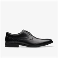 Clarks Mens Brandon Lace Black Leather Derby Shoes,Lace Up Leather Smart