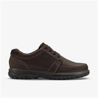 Clarks Mens Renzo Lace Dark Brown Leather Lace Up Leather Casual