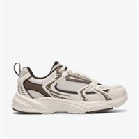 Clarks Boys Crafton Park Older Off White Combination Trainers Textile Casual