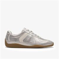 Clarks Womens Meridor Lo Metallic Combination Trainers Leather Sports