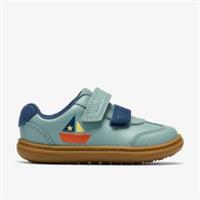Clarks Boys Flash Coast Toddler Mint Riptape Leather Casual