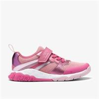 Clarks Girls Tidal Hope Kid Hot Pink Trainers,Lace Up Synthetic Casual