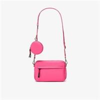 Clarks Womens Utility 2 Pocket Pink Combination Cross Body Bag Textile Casual