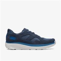 Clarks Mens Chart Lite Tor Navy Combination Trainers Suede Casual