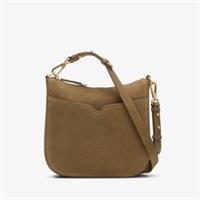 Clarks Womens Topsham Willow Dark Sand Suede Cross Body Bag Leather Casual