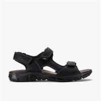 Clarks Mens Napoli Tide Black Flat Sandals,Two Part Sandals Synthetic Casual