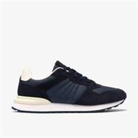 Clarks Mens Franco Lace Navy Trainers Suede Casual