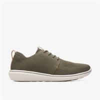 Clarks Mens Step Urban Mix Khaki Trainers Textile Casual