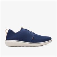 Clarks Mens Step Urban Mix Navy Trainers Textile Casual