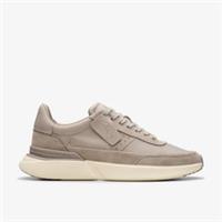 Clarks Mens Craft Pace Grey Leather Trainers Leather Sports