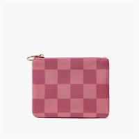 Clarks Womens Addison Pouch Pink Check Purse Textile Casual
