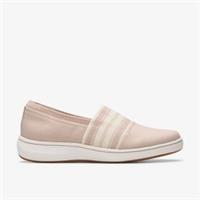 Clarks Womens Brinkley Sky Mst Sand Slip Ons Textile Casual