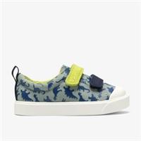 Clarks Boys City Path Toddler Sage Canvas Canvas,Riptape Textile Casual