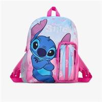 Clarks Girls Stitch Backpack and Pencil Case Set Pink Combination Backpack