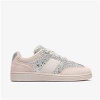 Clarks Girls Cypress Lace Older Silver Metallic Trainers Synthetic Casual