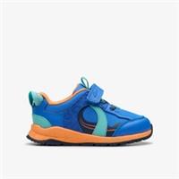 Clarks Boys Selva Hero Toddler Bright Blue Trainers,Riptape Textile Casual