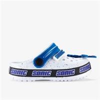 Clarks Boys Sonic The Hedgehog Clog Kid White Combination Slip Ons,Clogs