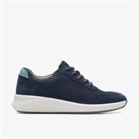 Clarks Womens Un Rio Sprint Navy Nubuck Trainers Nubuck Sports