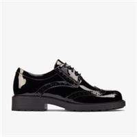Clarks Womens Orinoco 2 Limit Black Patent Brogues,Lace Up Leather Casual