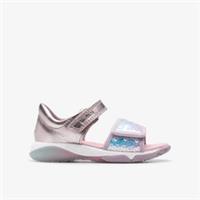 Clarks Girls Osian Spark Toddler Purple Flat Sandals Leather Casual