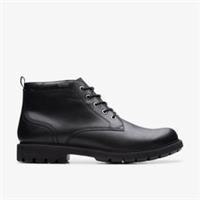 Clarks Mens Batcombe Mix GORE-TEX Black Leather Ankle Boots,Lace Up Leather