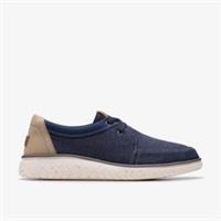 Clarks Mens RelaxLite Lace Navy Combination Lace Up Textile Casual