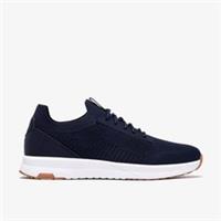 Clarks Mens Cellan Lace Navy Trainers Textile Sports