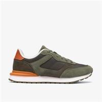 Clarks Mens Franco Run Olive Combination Trainers Suede Casual