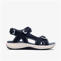 Clarks Womens Mira Free Navy Nubuck Flat Sandals Nubuck Sports