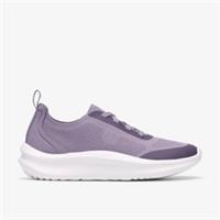 Clarks Womens Solevana Ria Purple Grey Trainers Textile Sports