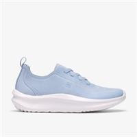 Clarks Womens Solevana Ria Light Blue Trainers Textile Sports