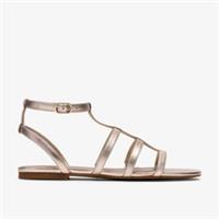 Clarks Womens Kediri Glad Gold Flat Sandals Synthetic Casual