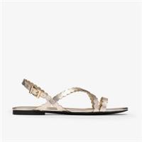 Clarks Womens Kediri Strap Gold Flat Sandals Synthetic Casual