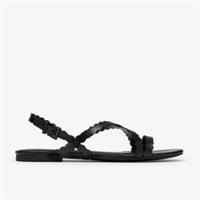 Clarks Womens Kediri Strap Black Flat Sandals Synthetic Casual