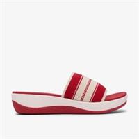 Clarks Womens Arla Hollis 2 Cherry Slip Ons,Wedges Textile Casual