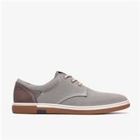 Clarks Mens Holworth Lace Grey Textile Lace Up Textile Casual