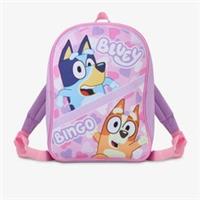 Clarks Girls Bluey Heart Backpack Pink Combination Backpack Synthetic