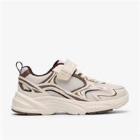 Clarks Boys Crafton Park Kid Off White Combination Trainers Textile Casual