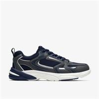 Clarks Boys Crafton Move Older Navy Combination Synthetic Trainers Textile