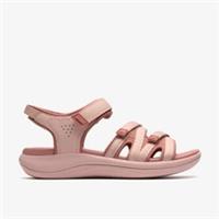 Clarks Womens Mira Madi Dusty Pink Flat Sandals Textile Sports