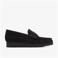 Clarks Womens Wallabee Loafer Black Suede Loafers,Wallabee Suede Casual