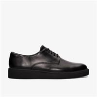Clarks Womens Glickly Derby 2 Black Leather Derby Shoes,Lace Up Leather Casual