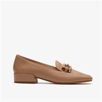 Clarks Womens Seren 30 Easy Praline Leather Loafers,Slip Ons Leather Smart