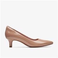 Clarks Womens Shondrah Jade Praline Patent Court Shoes,Heels Synthetic Smart