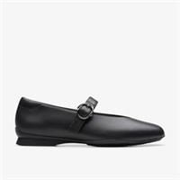 Clarks Womens Jazmynn Iris Black Leather Mary Jane Leather Casual