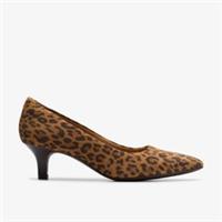 Clarks Womens Shondrah Jade Leopard Print Court Shoes,Heels Leather Smart