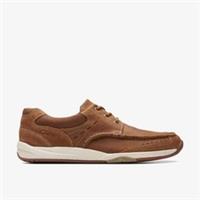 Clarks Mens Allston Edge Tan Nubuck Boat Shoes,Lace Up Nubuck Casual