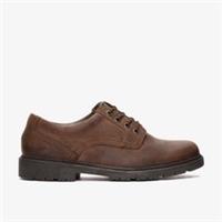 Clarks Mens Lane Stride Brown Leather Lace Up Leather