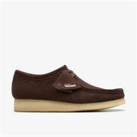 Clarks Mens Wallabee Dark Brown Suede Wallabee,Lace Up Suede Casual